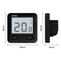Термостат ENGO комнатный встраиваемый, программ. с дисплеем, WiFi (черный)