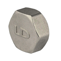 Заглушка внутр. резьба 3/4" латунь никель LD (120)
