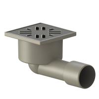 Трап ПП горизонтальный D50 решетка нерж.сталь 100х100 Татполимер (80)