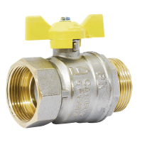 Кран шаровой для ГАЗА муфта/резьба (бабочка) LD Pride 1 1/4" (6) 