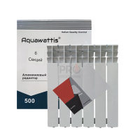 Радиатор алюминиевый АQUAWATTIS 500х80 / 6 СЕКЦИЙ/
