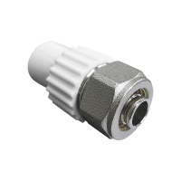 Ниппель PPR комбин. для соединения PPR-PE труб 20х16 Valfex (200/50)