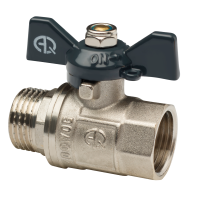 Кран шаровой муфта/резьба полнопроходной (бабочка) AQUALINK 1/2" (120/10) 