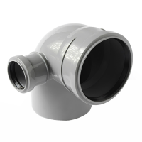 Отвод с фронтальным патрубком (выход влево) ПП канализационный D 110/50 (87 град.) ПОЛИТЭК (40)