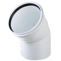 Отвод ПП канализационный бесшумный белый D 50 (45 град.) ПОЛИТЭК (100)