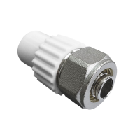 Муфта PPR комбин. для соединения PPR-PEX труб 20х16 Valfex (200/20) (Р-О)