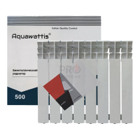 Радиатор биметаллический АQUAWATTIS 500х80 / 8 СЕКЦИЙ/