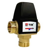 Клапан термостатический трехходовой смешение боковое TIM 1", KVs 4.5, 20-55°C (20) 