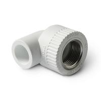 PP-R Угольник комбинированный ВР Белый 20-1/2 PRO AQUA (150/10)