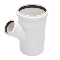 Тройник ПП канализационный бесшумный белый D-110/50 (45 град.) ПОЛИТЭК (50)