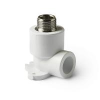 PP-R Угольник комбинированный НР Белый 20-1/2 PRO AQUA (150/10)