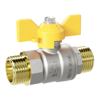 Кран шаровой для ГАЗА резьба/резьба (бабочка) LD Pride 3/4" (18) 