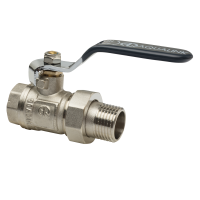 Кран шаровой с американкой полнопроходной (рычаг) AQUALINK, 1 1/4" (30/5) 