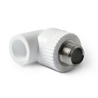 PP-R Угольник комбинированный НР Белый 20-1/2 PRO AQUA (150/10)
