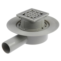 Трап ПП горизонтальный D50 с сухим затвором 100*100 TIM (4/1)