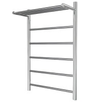 Полотенцесушитель Мадрид (с полкой) 1/2" вн. рез. 600х500 (4 перекл.) нерж.