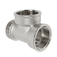 Тройник внутр. резьба/ внутр. резьба/ нар. резьба 3/4"х3/4"х3/4" никелированный AQUALINK (60/10)