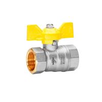 Кран шаровой для ГАЗА муфтовый полнопроходной (бабочка) Temper 1/2" (30) 