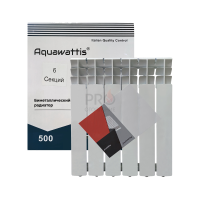 Радиатор биметаллический АQUAWATTIS 500х80 / 6 СЕКЦИЙ/