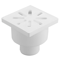 Трап ПП вертикальный D50 решетка пластиковая 150х150 (40) *