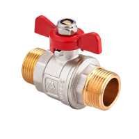 Кран шаровой резьба/резьба полнопроходной (бабочка) MVI Premium 3/4" (64/8) 