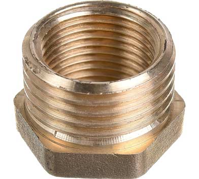 Футорка нар.-вн. 1/2"-3/8" латунь никель LD (230)