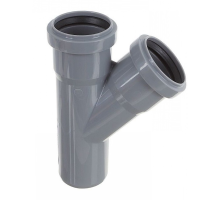 Тройник ПП канализационный D-40/40 (45 град.) (100)