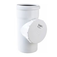 Ревизия ПП бесшумная белая с крышкой D-110 ПОЛИТЭК (40)