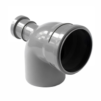 Отвод с фронтальным патрубком (выход сзади) ПП канализационный D 110/50 (87 град.) ПОЛИТЭК (35)