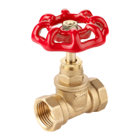 Вентиль запорный муфтовый полнопроходной красный 1 1/2" 15Б1п AQUALINK (16/2) (Р-О) 