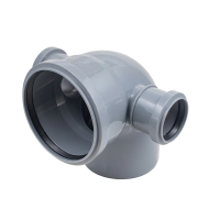 Отвод с фронтальными патруб. (выход вл. и впр.) ПП канализационный D 110/50 (87 град.) ПОЛИТЭК (40)