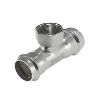 Пресс-тройник из нержавеющей стали с внутренней резьбой 22mm*1/2 TIM (50/5)