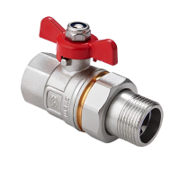Кран шаровой с американкой полнопроходной (бабочка) MVI Premium 1" (32/4) 