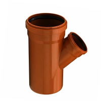 Тройник канализационный D-200/110 (45 град.) (наружная) ПОЛИТЭК (15)