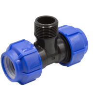 Тройник ПЭ разъемный нар.р. 25х1/2"х25 Spektr (240/20)