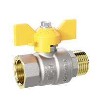 Кран шаровой для ГАЗА муфта/резьба (бабочка) LD Pride 1/2" (30) 