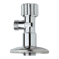 Кран угловой с отражателем хромированный TIM 1/2"х1/2" (50) (Н-П) 