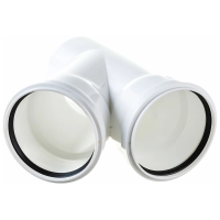 Тройник ПП канализационный бесшумный белый D-110/110 (45 град.) ПОЛИТЭК (25)