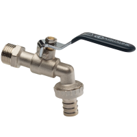 Кран водоразборный со штуцером (рычаг) AQUALINK, 1/2" (100/10) 