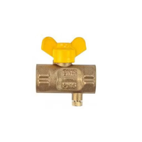 Кран для манометра газовый трехходовой Росма (1/2"-1/2", внутр./внутр. резьба)