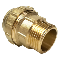 Муфта для ПЭ труб обж. латунь нар. рез. TIM 25x3/4" (10/70)