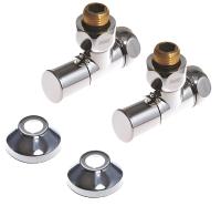 Пара вентилей для п/с угловой ручка-колп. с отраж. 3/4" x 1/2 г/ш. (10)