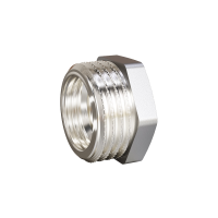 Футорка нар.-вн. 1/2"-3/8" латунь никель LD (230)
