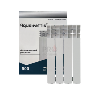 Радиатор алюминиевый АQUAWATTIS 500х80 / 4 СЕКЦИЙ/