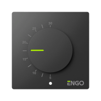 Термостат накладной ENGO Simple комнатный механический (черный)