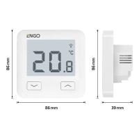 Термостат ENGO комнатный встраиваемый, программ. с дисплеем, WiFi (белый)