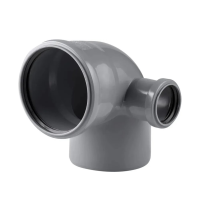 Отвод с фронтальным патрубком (выход вправо) ПП канализационный D 110/50 (87 град.) ПОЛИТЭК (40)