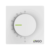 Термостат накладной ENGO Simple комнатный механический (белый)