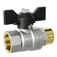 Кран шаровой муфта/резьба полнопроходной (бабочка) LD Pride 3/4" (22) 