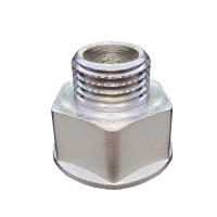 Переходник вн.-нар. 1/2"- 3/8" латунь никель LD (160)